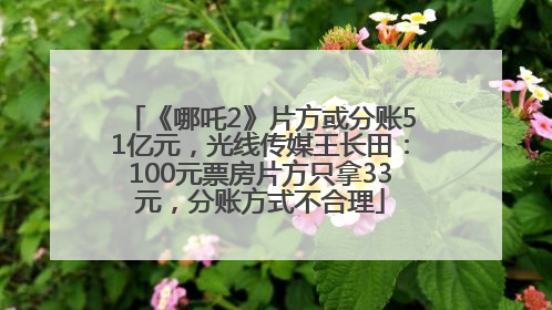 《哪吒2》片方或分账51亿元，光线传媒王长田：100元票房片方只拿33元，分账方式不合理
