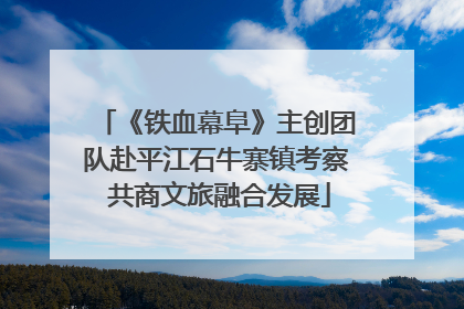 《铁血幕阜》主创团队赴平江石牛寨镇考察 共商文旅融合发展