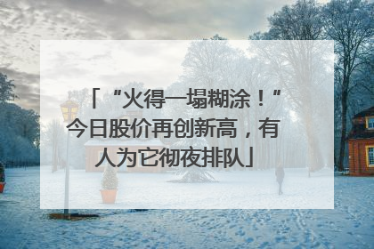 “火得一塌糊涂！”今日股价再创新高，有人为它彻夜排队
