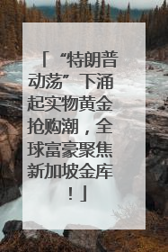 “特朗普动荡”下涌起实物黄金抢购潮，全球富豪聚焦新加坡金库！