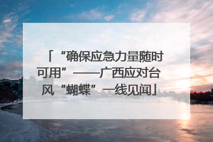 “确保应急力量随时可用”——广西应对台风“蝴蝶”一线见闻
