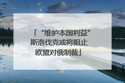 “维护本国利益” 斯洛伐克或将阻止欧盟对俄制裁