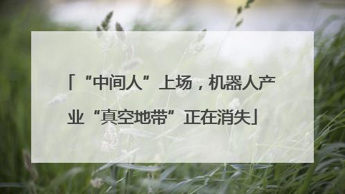 “中间人”上场，机器人产业“真空地带”正在消失