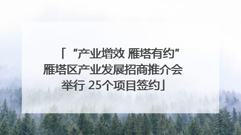 “产业增效 雁塔有约”雁塔区产业发展招商推介会举行 25个项目签约