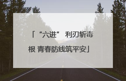 “六进” 利刃斩毒根 青春防线筑平安