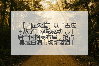 “匠久道”以“古法+数字”双轮驱动，开启全国招商布局，抢占县域白酒市场新蓝海