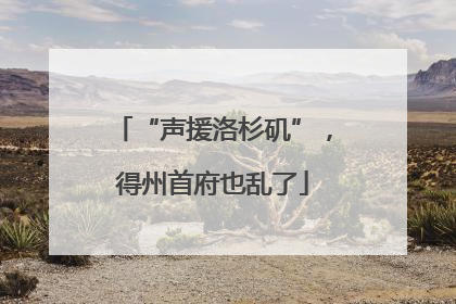 “声援洛杉矶”，得州首府也乱了