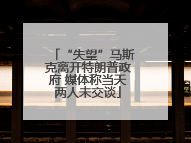 “失望”马斯克离开特朗普政府 媒体称当天两人未交谈