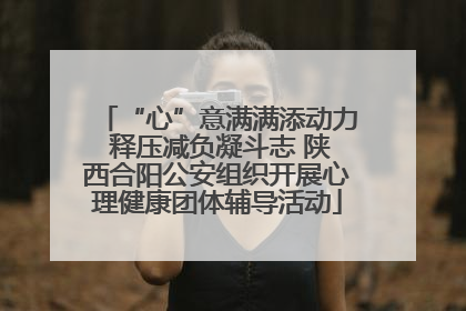 “心”意满满添动力 释压减负凝斗志 陕西合阳公安组织开展心理健康团体辅导活动