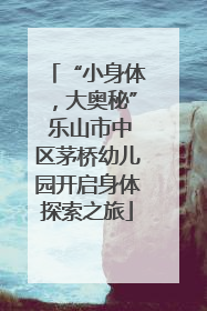 “小身体，大奥秘” 乐山市中区茅桥幼儿园开启身体探索之旅