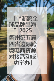“浙跨全球品牌出海”2025衢州第五届四省边际跨境电商资源对接活动成功举办