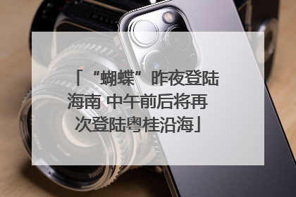 “蝴蝶”昨夜登陆海南 中午前后将再次登陆粤桂沿海