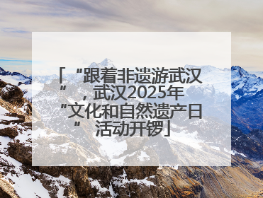 “跟着非遗游武汉”，武汉2025年“文化和自然遗产日” 活动开锣