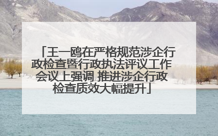王一鸥在严格规范涉企行政检查暨行政执法评议工作会议上强调 推进涉企行政检查质效大幅提升