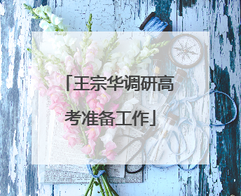 王宗华调研高考准备工作