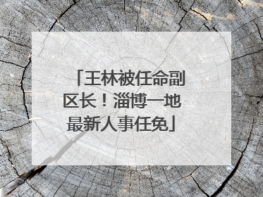 王林被任命副区长！淄博一地最新人事任免