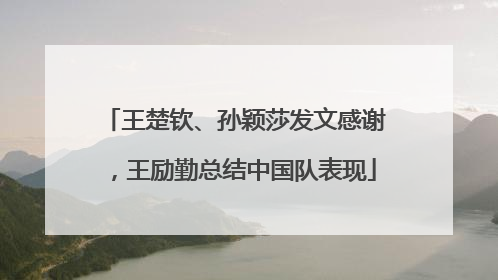 王楚钦、孙颖莎发文感谢，王励勤总结中国队表现