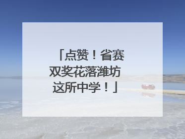 点赞！省赛双奖花落潍坊这所中学！