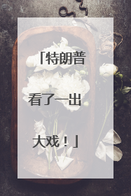 特朗普看了一出大戏！