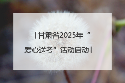 甘肃省2025年“爱心送考”活动启动