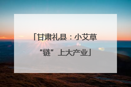 甘肃礼县：小艾草“链”上大产业