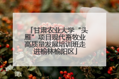 甘肃农业大学“头雁”项目现代畜牧业高质量发展培训班走进榆林榆阳区