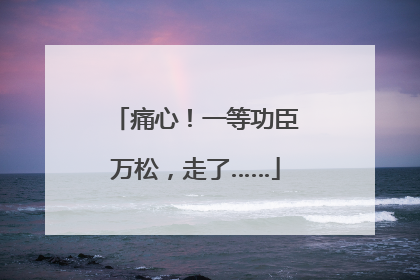 痛心！一等功臣万松，走了……