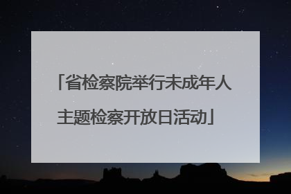 省检察院举行未成年人主题检察开放日活动