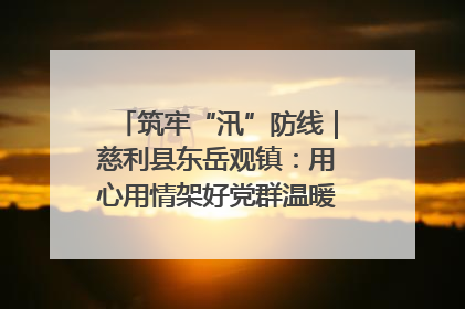 筑牢“汛”防线｜慈利县东岳观镇：用心用情架好党群温暖悠长的“连心桥”