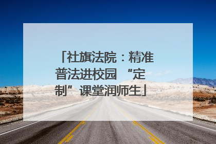 社旗法院：精准普法进校园 “定制”课堂润师生