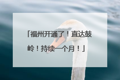 福州开通了！直达鼓岭！持续一个月！
