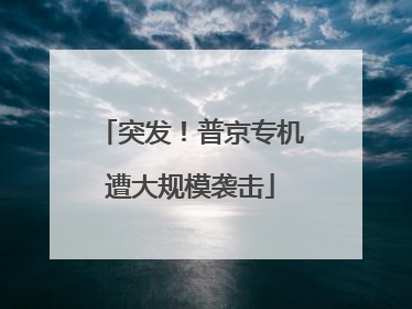 突发！普京专机遭大规模袭击