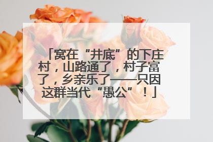 窝在“井底”的下庄村，山路通了，村子富了，乡亲乐了——只因这群当代“愚公”！