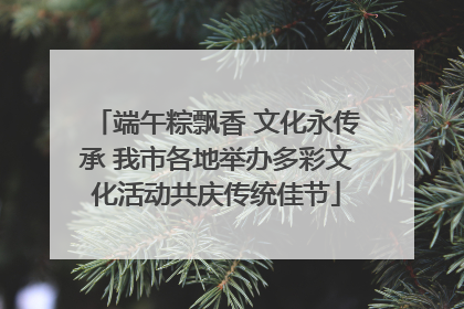 端午粽飘香 文化永传承 我市各地举办多彩文化活动共庆传统佳节