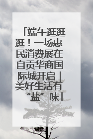 端午逛逛逛！一场惠民消费展在自贡华商国际城开启｜美好生活有“盐”味