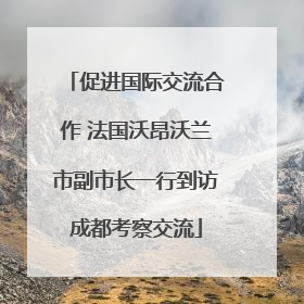 促进国际交流合作 法国沃昂沃兰市副市长一行到访成都考察交流