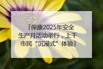 保康2025年安全生产月活动举行，上千市民“沉浸式”体验