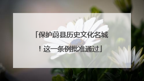 保护蔚县历史文化名城！这一条例批准通过
