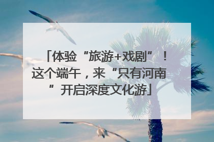 体验“旅游+戏剧”！这个端午，来“只有河南”开启深度文化游