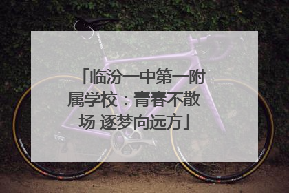 临汾一中第一附属学校：青春不散场 逐梦向远方