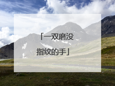 一双磨没指纹的手