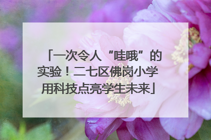 一次令人“哇哦”的实验！二七区佛岗小学用科技点亮学生未来