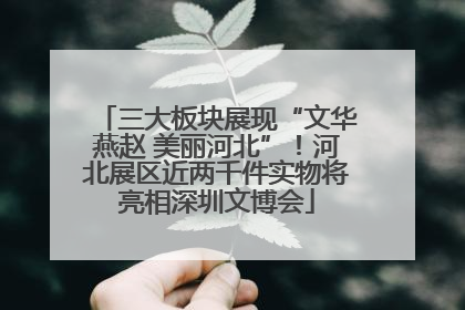 三大板块展现“文华燕赵 美丽河北”！河北展区近两千件实物将亮相深圳文博会