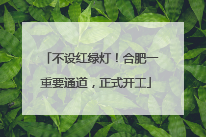 不设红绿灯！合肥一重要通道，正式开工
