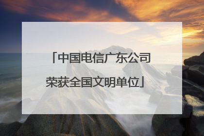 中国电信广东公司荣获全国文明单位