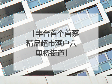 丰台首个首蔡精品超市落户六里桥街道