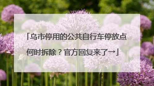 乌市停用的公共自行车停放点何时拆除？官方回复来了→