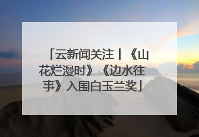 云新闻关注丨《山花烂漫时》《边水往事》入围白玉兰奖