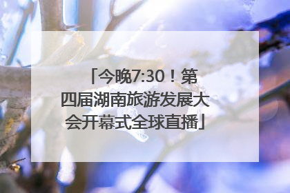 今晚7:30！第四届湖南旅游发展大会开幕式全球直播