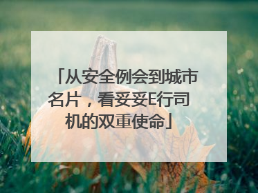从安全例会到城市名片，看妥妥E行司机的双重使命